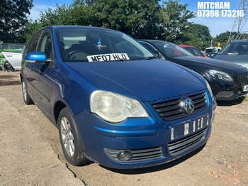 Location: Mitcham - 2007 VOLKSWAGEN POLO SE 80 5 Door Hatchback REG: MF07HLO, Keys: No, MOT Expiry date: 22/04/2027, 1400 Petrol, 5 Speed Manual Petrol, Former Keepers: 5