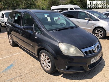 Location: Brentwood - 2006 VAUXHALL ZAFIRA CLUB MPV REG: GF06RVN, Keys: No, MOT Expiry date: 01.01.2026, 1598 Petrol, 5 Speed Manual Petrol, Former Keepers: 6