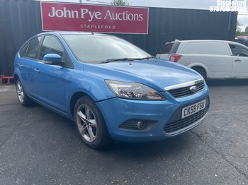 Location: Stapleford - 2009 FORD FOCUS ZETEC 100 5 Door Hatchback REG: CK59FSU, Keys: No, MOT Expiry date: 08/08/2026, 1596 Petrol, 5 Speed Manual Petrol, Former Keepers: 5