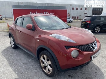 Location: South Wales - 2013 NISSAN JUKE ACENTA 5 Door Hatchback REG: MW62ZWT, 1598cc Petrol, 5 Speed Manual Petrol, Former Keepers: 2, Keys: Yes, MOT Expiry date: 28/07/2026