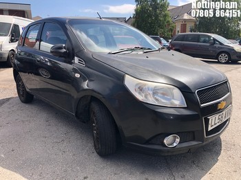 Location: Nottingham - 2008 CHEVROLET AVEO LT 5 Door Hatchback REG: LL58AVX, Keys: No, MOT Expiry date: 24/09/2026, 1399 Petrol, 5 Speed Manual Petrol, Former Keepers: 5