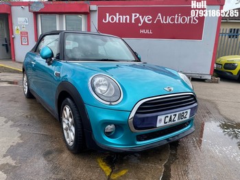 Location: Hull - 2016 MINI COOPER Convertible REG: CAZ1182, Keys: No, MOT Expiry date: 08/03/2026, 1499 Petrol, 6 Speed Manual Petrol, Former Keepers: 2