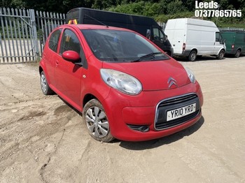 Location: Leeds - 2010 CITROEN C1 VTR+ 5 Door Hatchback REG: YR10YRD, Keys: No, MOT Expiry date: 13-02-2026, 998 Petrol, 5 Speed Manual Petrol, Former Keepers: 5