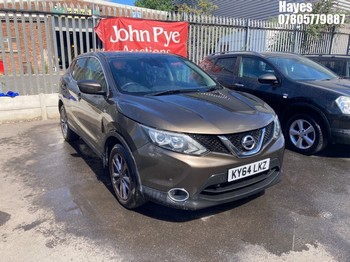 Location: Hayes - 2014 NISSAN QASHQAI ACENTA PREMIUM DI 5 Door Hatchback REG: KY64LKZ, Keys: No, MOT Expiry date: 13/10/2026, 1198 Petrol, 6 Speed Manual Petrol, Former Keepers: 2