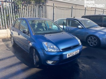 Location: Hayes - 2002 FORD FIESTA GHIA 5 Door Hatchback REG: KP02SKD, Keys: No, MOT Expiry date: 22/05/2026, 1388 Petrol, 5 Speed Manual Petrol, Former Keepers: 10