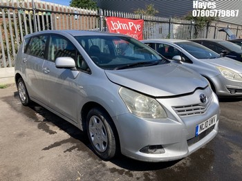 Location: Hayes - 2010 TOYOTA VERSO T2 VALVEMATIC MPV REG: NL10UWV, Keys: No, MOT Expiry date: 19/09/2026, 1596 Petrol, 6 Speed Manual Petrol, Former Keepers: 2