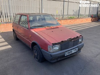 Location: Hayes - 1986 FIAT UNO TURBO I E 3 Door Hatchback REG: C989TPG, Keys: No, MOT Expiry date: 16/07/2013, 1299 Petrol, 5 speed manual, Former Keepers: 3