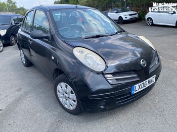 Location: Manchester - 2006 NISSAN MICRA URBIS S AUTO 5 Door Hatchback REG: LX06MKG, 1240 Petrol, 4 Speed Auto Petrol, Former Keepers: 12, Keys: No, MOT Expiry date: 05/11/2026