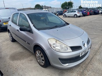 Location: BELVEDERE - 2007 RENAULT CLIO EXPRESSION 5 DOOR HATCHBACK REG: BT56LHK, 1149cc PETROL, 5 SPEED MANUAL PETROL, Former Keepers: 7, Keys: No, MOT: Expiry date22/01/2025