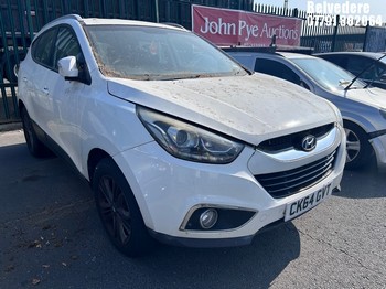 Location: Belvedere - 2014 HYUNDAI IX35 SE CRDI Estate REG: CK64GVT, Keys: No, MOT Expiry date: 07/07/2025, 1685 Diesel, 6 Speed Manual Diesel, Former Keepers: 5