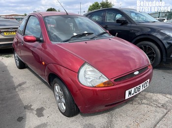 Location: Belvedere - 2008 FORD KA ZETEC CLIMATE 3 Door Hatchback REG: MJ08YCC, Keys: No, MOT Expiry date: 01/10/2026, 1297 Petrol, 5 Speed Manual Petrol, Former Keepers: 9