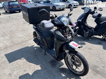 Location: Belvedere - 2015 HONDA ANC 125-E Motorcycle REG: YD15VYF, Keys: No, MOT Expiry date: 04/01/2026, 125 Petrol, AUTOMATIC, Former Keepers: 11