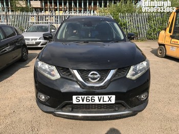 Location: Edinburgh - 2016 NISSAN X-TRAIL N-TEC DCI 4X4 Estate REG: SV66VLX, Keys: Yes, MOT Expiry date: 25/08/2026, 1598 Diesel, 6 Speed Manual Diesel, Former Keepers: 5