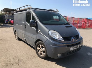 Location: Edinburgh - 2013 RENAULT TRAFIC SL27 SPORT DCI Panel Van REG: SY63AAX, Keys: No, MOT Expiry date: 15/08/2026, 1995 Diesel, 6 Speed Manual Diesel, Former Keepers: 3