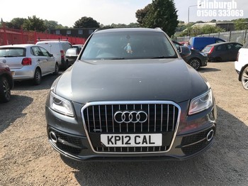 Location: Edinburgh - 2013 AUDI Q5 S LINE TDI QUATTRO AUT Estate REG: KP12CAL, Keys: No, MOT Expiry date: 24/02/2026, 2967 Diesel, 7 Speed Auto Diesel, Former Keepers: 5