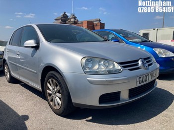 Location: Nottingham - 2007 VOLKSWAGEN GOLF MATCH FSI 115 A 5 Door Hatchback REG: GU07YKJ, Keys: No, MOT Expiry date: 24/05/2026, 1598 Petrol, 6 Speed Auto Petrol, Former Keepers: 7
