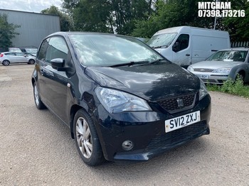 Location: MITCHAM - 2012 SEAT MII SPORT 3 Door Hatchback REG: SV12ZXJ, 999cc Petrol, 5 Speed Manual Petrol, Former Keepers: 3, Keys: No, MOT: Expiry date27/07/2026