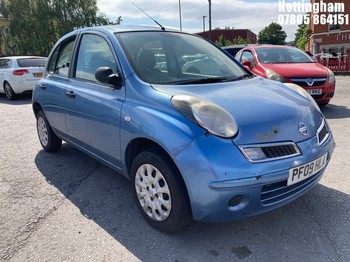 Location: Nottingham - 2009 NISSAN MICRA VISIA 5 Door Hatchback REG: PF09HLA, Keys: No, MOT Expiry date: 22/06/2025, 1240 Petrol, 5 Speed Manual Petrol, Former Keepers: 4