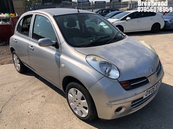 Location: Brentwood - 2006 NISSAN MICRA SE AUTO 5 Door Hatchback REG: OV06HFF, Keys: No, MOT Expiry date: 26.02.2026, 1386 Petrol, 4 Speed Auto Petrol, Former Keepers: 10