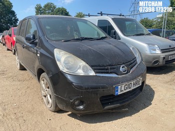Location: Mitcham - 2010 NISSAN NOTE N-TEC DCI MPV REG: LG10HRE, Keys: No, MOT Expiry date: 21/01/2025, 1461 Diesel, 5 Speed Manual Diesel, Former Keepers: 5