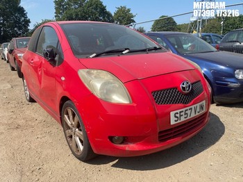 Location: Mitcham - 2007 TOYOTA YARIS SR 3 Door Hatchback REG: SF57VJN, Keys: No, MOT Expiry date: 26/05/2026, 1798 Petrol, 5 Speed Manual Petrol, Former Keepers: 11
