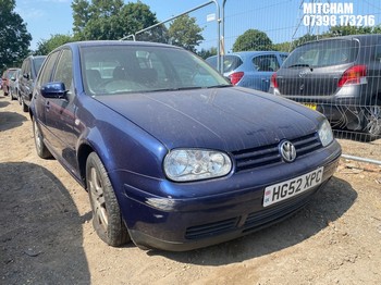 Location: Mitcham - 2002 VOLKSWAGEN GOLF GT TDI 5 Door Hatchback REG: HG52XPC, Keys: No, MOT Expiry date: 09/04/2026, 1896 Diesel, 6 Speed Manual Diesel, Former Keepers: 4