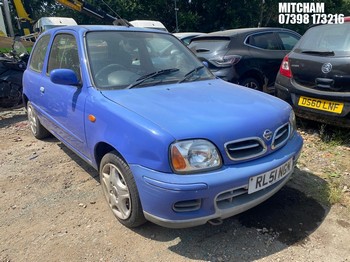 Location: Mitcham - 2002 NISSAN MICRA ACTIV 3 Door Hatchback REG: RL51NGN, Keys: No, MOT Expiry date: 10/06/2025, 998 Petrol, 5 Speed Manual Petrol, Former Keepers: 4
