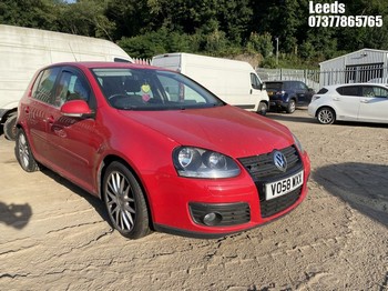Location: Leeds - 2008 VOLKSWAGEN GOLF GT TDI 140 5 Door Hatchback REG: VO58WXX, 1968cc Diesel, 6 Speed Manual Diesel, Former Keepers: 5, Keys: No, MOT: Expiry date03-10-2026