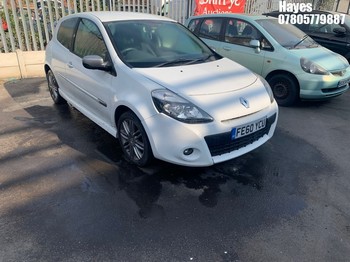 Location: Hayes - 2010 RENAULT CLIO GT 3 Door Hatchback REG: FE60YCU, Keys: No, MOT Expiry date: 03/04/2026, 1598 Petrol, 6 Speed Manual Petrol, Former Keepers: 11