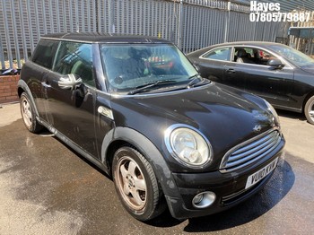 Location: Hayes - 2010 MINI ONE 3 Door Hatchback REG: VU10KVM, Keys: No, MOT Expiry date: 20/03/2027, 1397 Petrol, 6 Speed Manual Petrol, Former Keepers: 6