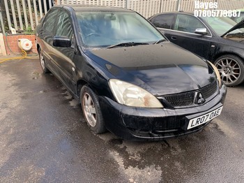 Location: Hayes - 2007 MITSUBISHI LANCER ELEGANCE A 4 Door Saloon REG: LR07OAE, Keys: No, MOT Expiry date: 25/04/2026, 1584 Petrol, 4 Speed Auto Petrol, Former Keepers: 5