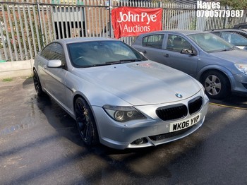 Location: Hayes - 2006 BMW 630I SPORT AUTO Coupe REG: WK06YVP, Keys: No, MOT Expiry date: 25/10/2025, 2996 Petrol, 6 Speed Auto Petrol, Former Keepers: 8