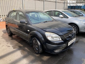 Location: Hayes - 2009 KIA RIO 16V 5 Door Hatchback REG: YR59ZHF, Keys: No, MOT Expiry date: 20/05/2026, 1399 Petrol, 5 Speed Manual Petrol, Former Keepers: 5
