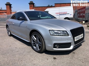 Location: Nottingham - 2010 AUDI A5 S LINE TDI Coupe REG: VK60HKH, 1968cc DIESEL, 6 Speed Manual Diesel, Former Keepers: 11, Keys: Yes, MOT Expiry date: 11/06/2027