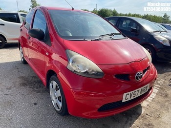 Location: Manchester - 2007 TOYOTA AYGO VVT-I 5 Door Hatchback REG: CV57NRX, 998cc Petrol, 5 Speed Manual Petrol, Former Keepers: 9, Keys: No, MOT Expiry date: 24/04/2026