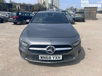 Location: Erith - 2018 MERCEDES-BENZ A 180 SE D AUTO A-CLASS 5 Door Hatchback REG: WN68YXH, Keys: Yes, MOT Expiry date: 08/11/2025, 1461 CC Diesel, 7 Speed Automatic Diesel, Former Keepers: 2
