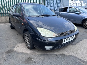 Location: Belvedere - 2004 FORD FOCUS ZETEC 5 Door Hatchback REG: AV04YWZ, Keys: No, MOT Expiry date: 30/01/2027, 1596 Petrol, 5 Speed Manual Petrol, Former Keepers: 7