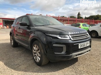 Location: Edinburgh - 2016 LAND ROVER RANGE ROVER EVOQUE SE ED4 Estate REG: SK66EPY, Keys: No, MOT Expiry date: 09/01/2026, 1999 Diesel, 6 Speed Manual Diesel, Former Keepers: 5