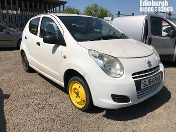 Location: Edinburgh - 2014 SUZUKI ALTO SZ 5 Door Hatchback REG: SJ64PHX, Keys: No, MOT Expiry date: 23/10/2026, 996 Petrol, 5 Speed Manual Petrol, Former Keepers: 5