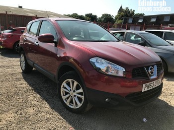 Location: Edinburgh - 2013 NISSAN QASHQAI ACENTA DCI 5 Door Hatchback REG: PN63UTH, Keys: No, MOT Expiry date: 08/04/2026, 1461 Diesel, 6 Speed Manual Diesel, Former Keepers: 4