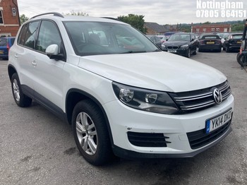Location: Nottingham - 2014 VOLKSWAGEN TIGUAN S TDI BLUEM-ON TEC Estate REG: YK14DKO, Keys: No, MOT Expiry date: 28/04/2027, 1968 Diesel, 6 Speed Manual Diesel, Former Keepers: 5