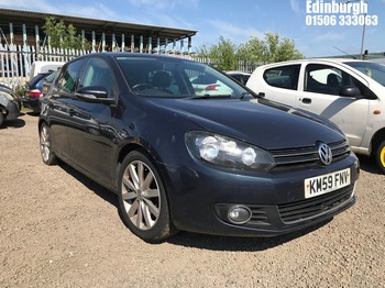 Location: Edinburgh - 2010 VOLKSWAGEN GOLF GT TDI 140 5 Door Hatchback REG: KM59FNV, Keys: No, MOT Expiry date: 10/02/2026, 1968 Diesel, 6 Speed Manual Diesel, Former Keepers: 4