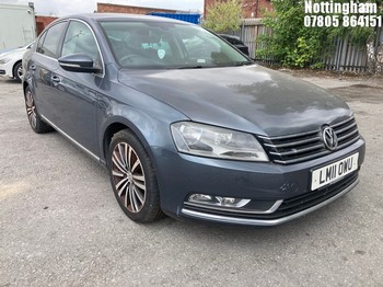 Location: Nottingham - 2011 VOLKSWAGEN PASSAT SPORT BLUEMOTN TEC 4 Door Saloon REG: LM11OWU, Keys: No, MOT Expiry date: 03/12/2024, 1968 Diesel, 6 Speed Manual Diesel, Former Keepers: 3