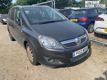 Location: Mitcham - 2012 VAUXHALL ZAFIRA DESIGN MPV REG: PO12WXA, Keys: No, MOT Expiry date: 05/09/2026, 1598 Petrol, 5 Speed Manual Petrol, Former Keepers: 9