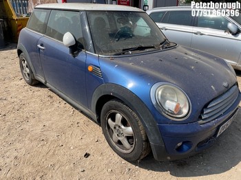 Location: Peterborough - 2007 MINI COOPER 3 Door Hatchback REG: OV57DNE, Keys: No, MOT Expiry date: 14/05/2026, 1598 Petrol, 6 Speed Manual Petrol, Former Keepers: 9