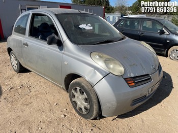 Location: Peterborough - 2003 NISSAN MICRA S AUTO 3 Door Hatchback REG: LM03UWL, Keys: No, MOT Expiry date: 13/02/2027, 1240 Petrol, 4 Speed Auto Petrol, Former Keepers: 8