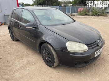 Location: Peterborough - 2006 VOLKSWAGEN GOLF FSI S 5 Door Hatchback REG: PF06ZRC, Keys: No, MOT Expiry date: 25/02/2026, 1598 Petrol, 6 Speed Manual Petrol, Former Keepers: 4