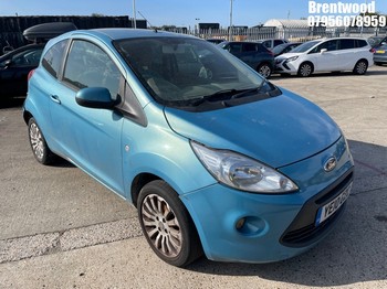 Location: Brentwood - 2010 FORD KA ZETEC 3 Door Hatchback REG: YE10GZC, Keys: No, MOT Expiry date: 06/10/2026, 1242 Petrol, 5 Speed Manual Petrol, Former Keepers: 8
