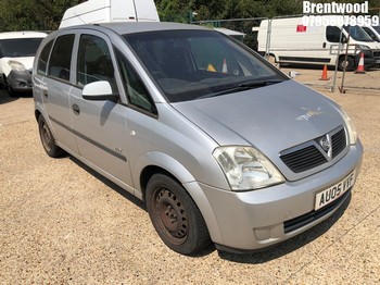 Location: Brentwood - 2005 VAUXHALL MERIVA ENJOY TWINPORT MPV REG: AU05VVF, Keys: No, MOT Expiry date: 03/04/2025, 1364 Petrol, 5 Speed Manual Petrol, Former Keepers: 8