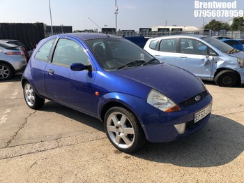 Location: Brentwood - 2003 FORD SPORTKA 3 Door Hatchback REG: EF53LHZ, Keys: No, MOT Expiry date: 12/11/2025, 1599 Petrol, 5 Speed Manual Petrol, Former Keepers: 2
